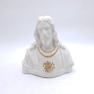 Plaster Statue of Jesus With Sacred Heart